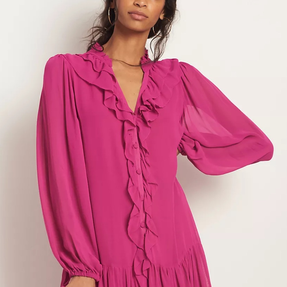 Anthropologie Farm Rio Culebra Ruffled Maxi Dress - Picture 5 of 6